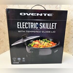 Ovente Nonstick Coating Family-Sized 1400W Power 12 Electric Wok Skillet